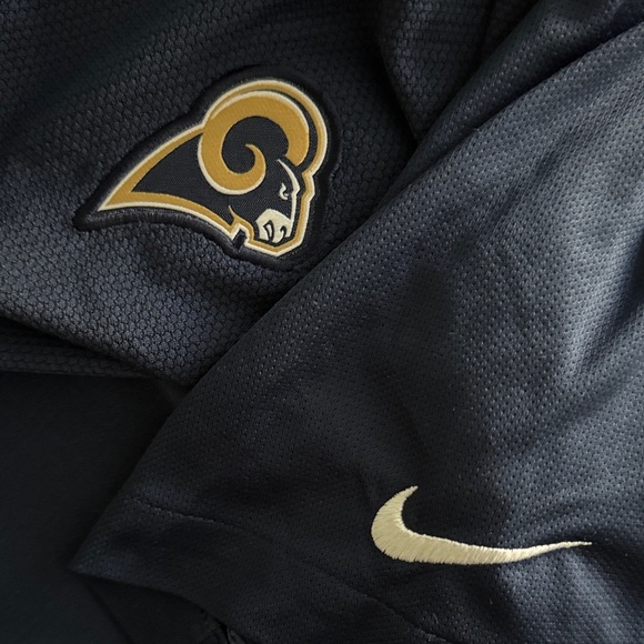 Nike Men's Dark Blue Polo-Los Angeles Rams - Picture 4 of 4